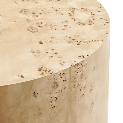 Cosmos Round Coffee Table in Natural Burl