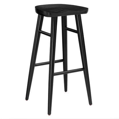 Saville Set of 2 Backless Bar Stools in Black