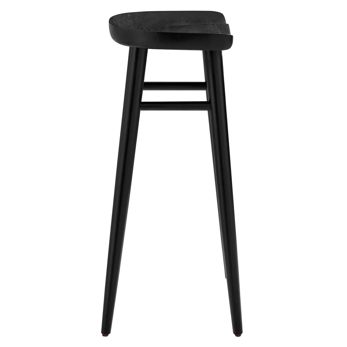 Saville Set of 2 Backless Bar Stools in Black