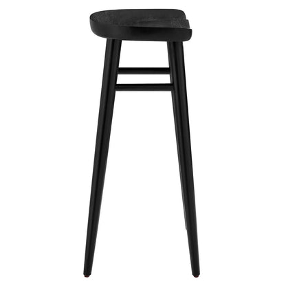 Saville Set of 2 Backless Bar Stools in Black