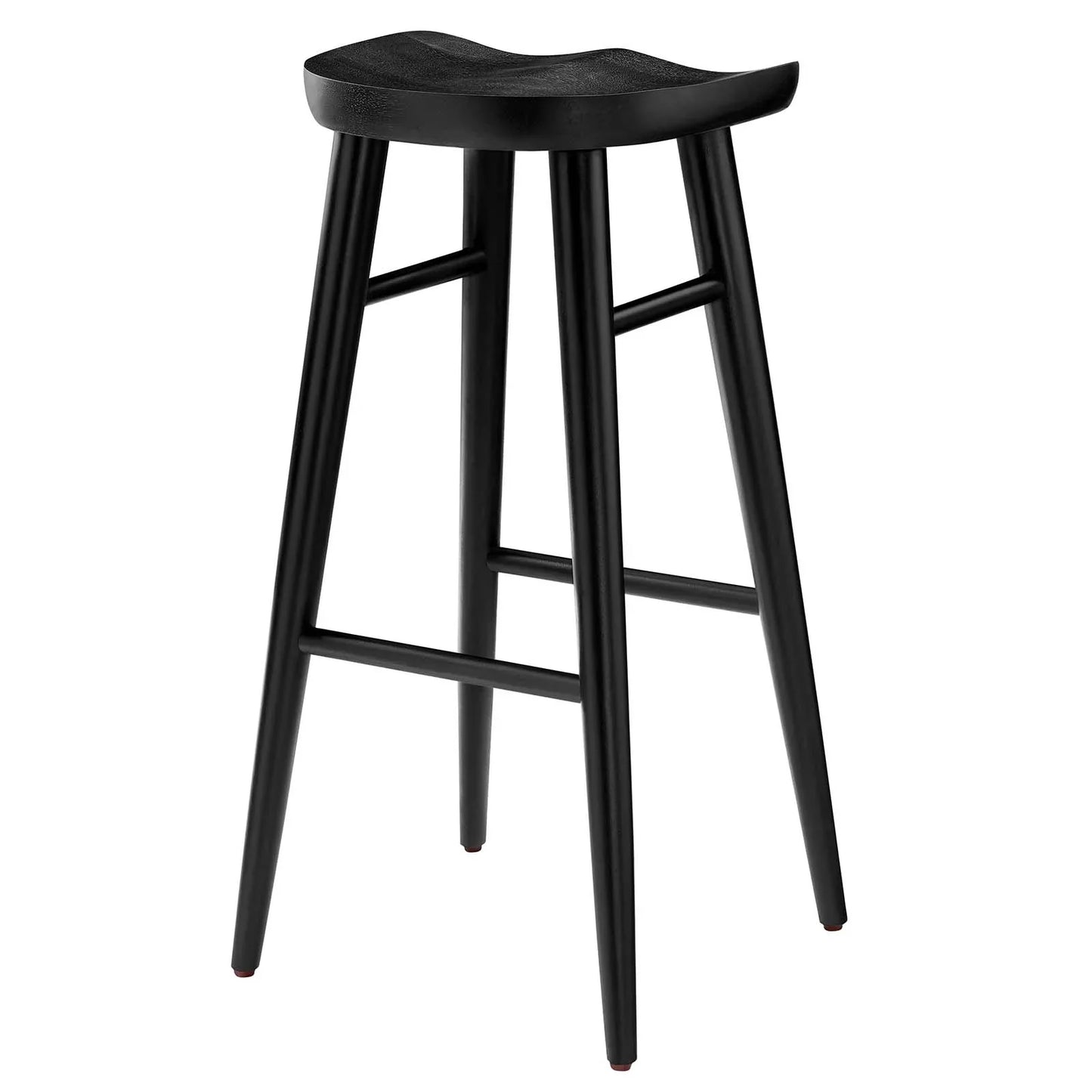 Saville Set of 2 Backless Bar Stools in Black