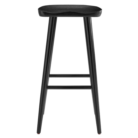 Saville Set of 2 Backless Bar Stools in Black