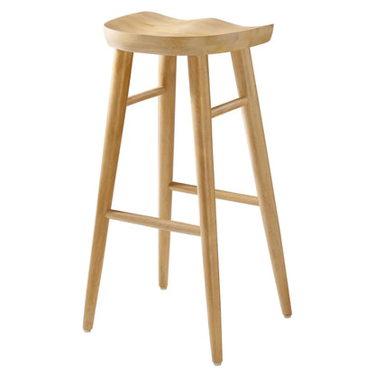 Saville Set of 2 Backless Bar Stools in Oak