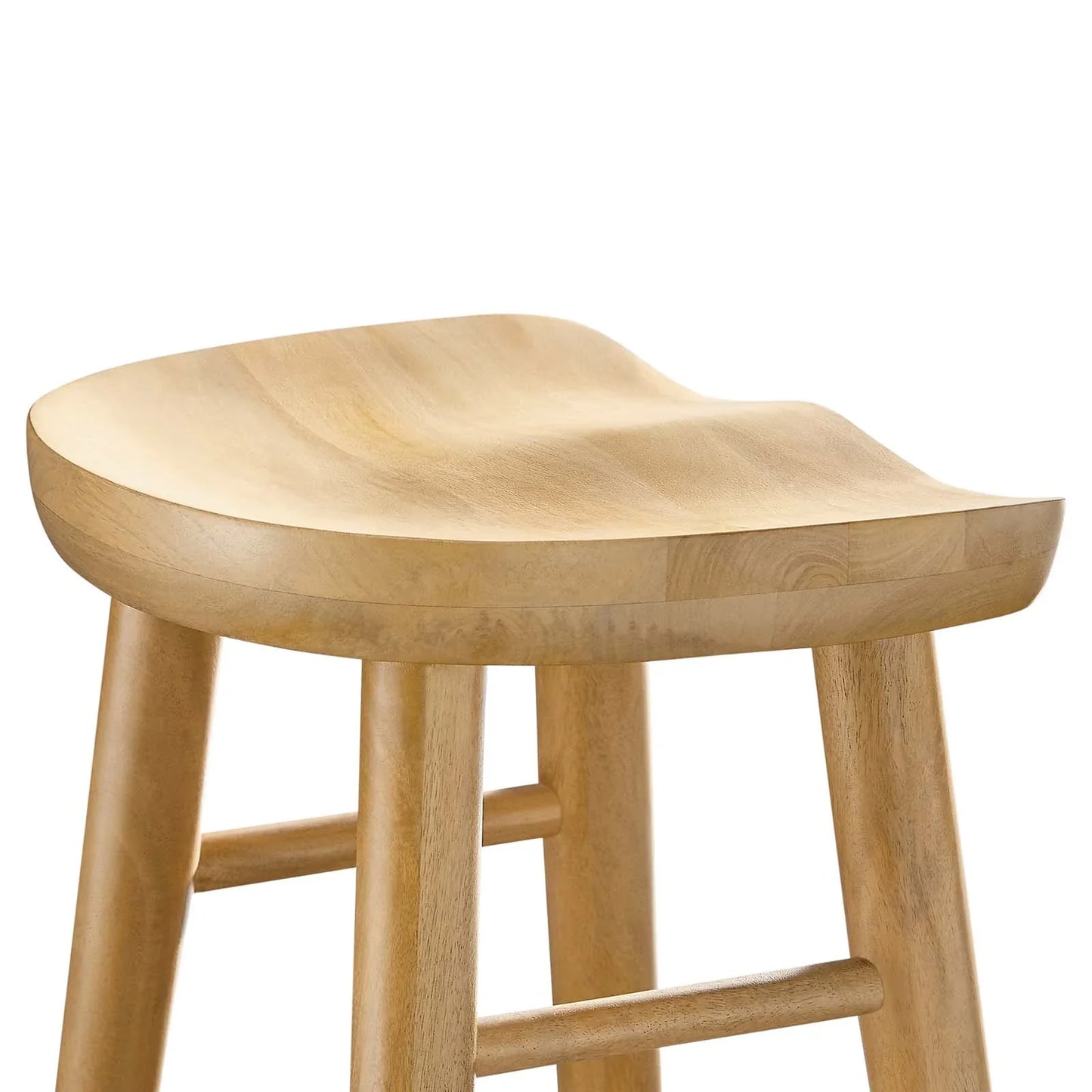 Saville Set of 2 Backless Bar Stools in Oak