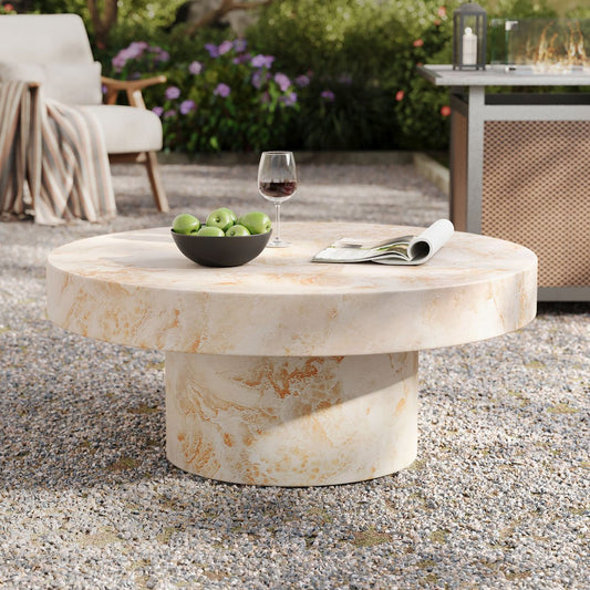 Alora Coffee Table in Honey Onyx