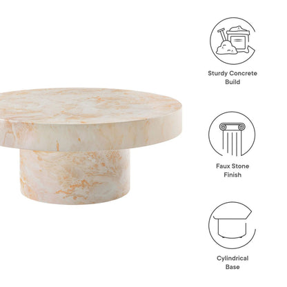 Alora Coffee Table in Honey Onyx