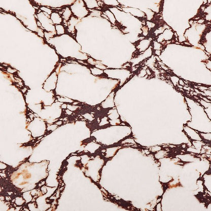 Alora Round Concrete Coffee Table – Faux Red Marble Finish