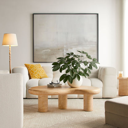 Elowen Faux Travertine Coffee Table