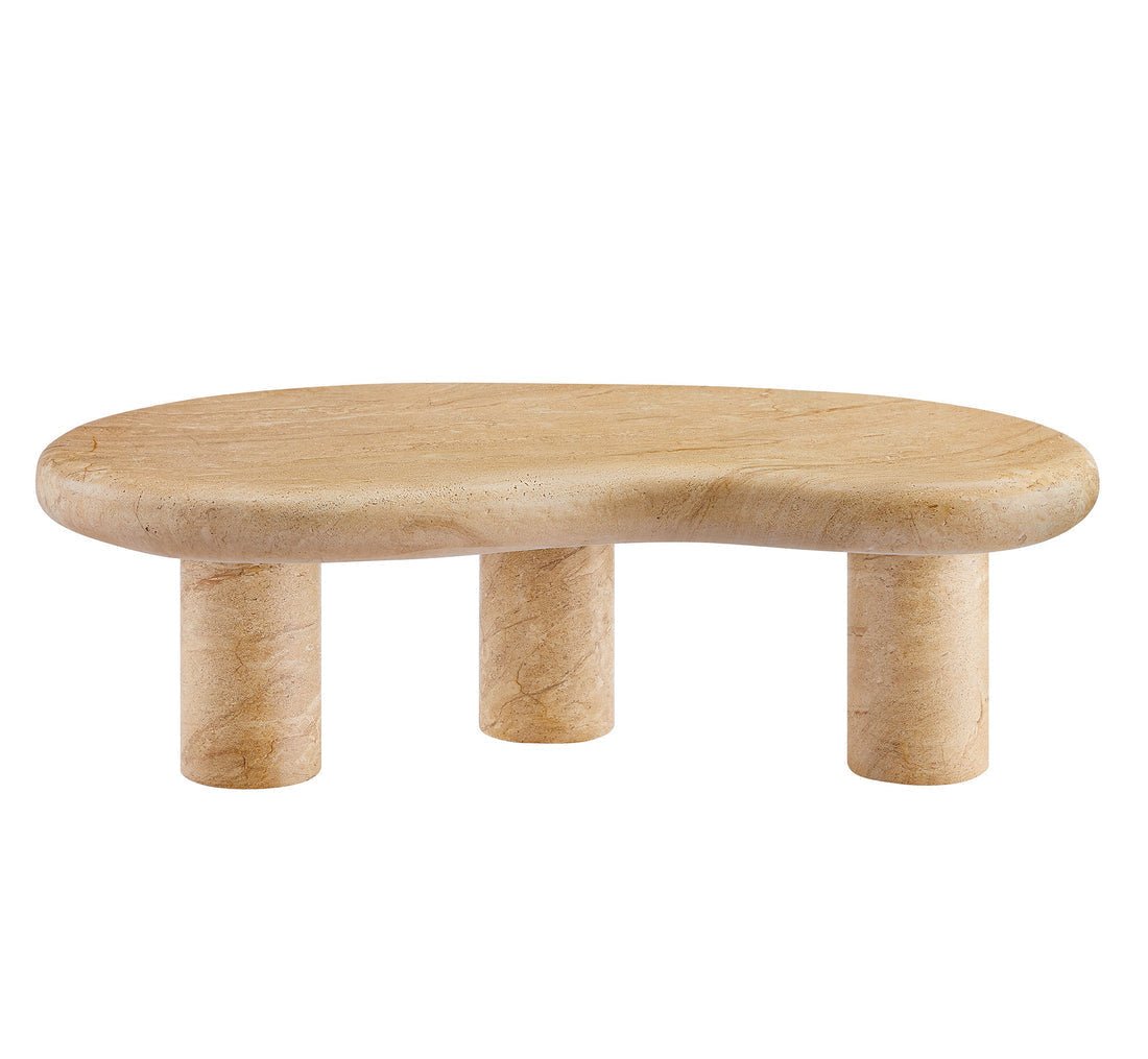 Elowen Faux Travertine Coffee Table