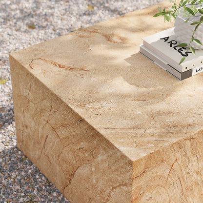 Jordana Concrete Table in Travertine