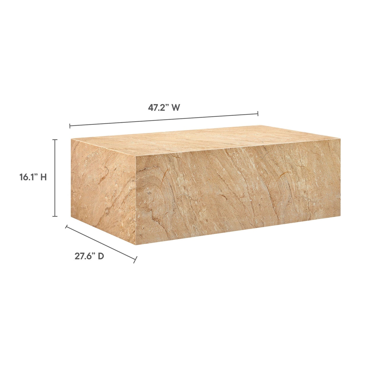 Jordana Concrete Table in Travertine