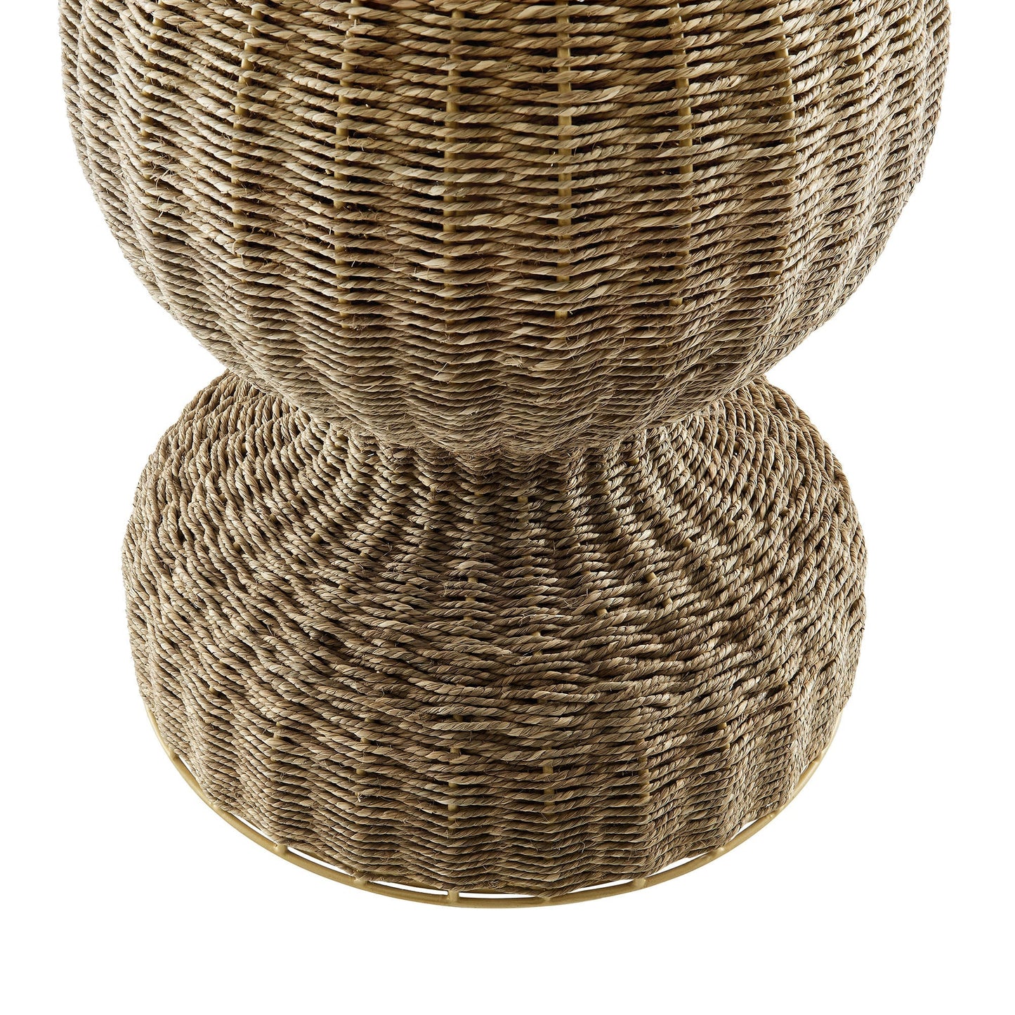 Zale Marble & Seagrass Dining Table