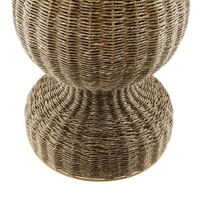 Zale Marble & Seagrass Dining Table