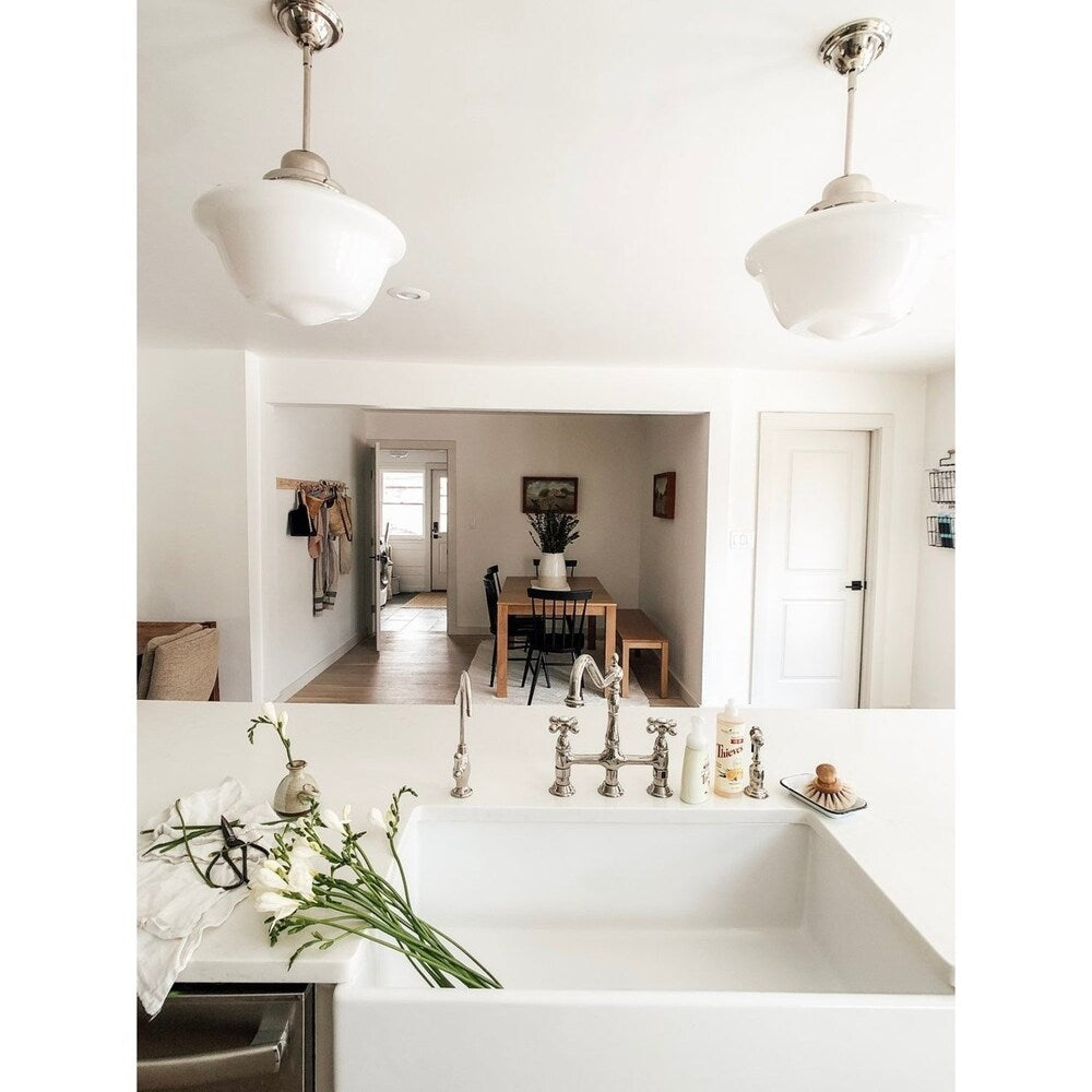 Kingston Brass Heritage Bridge Kitchen Faucet with Brass Sprayer