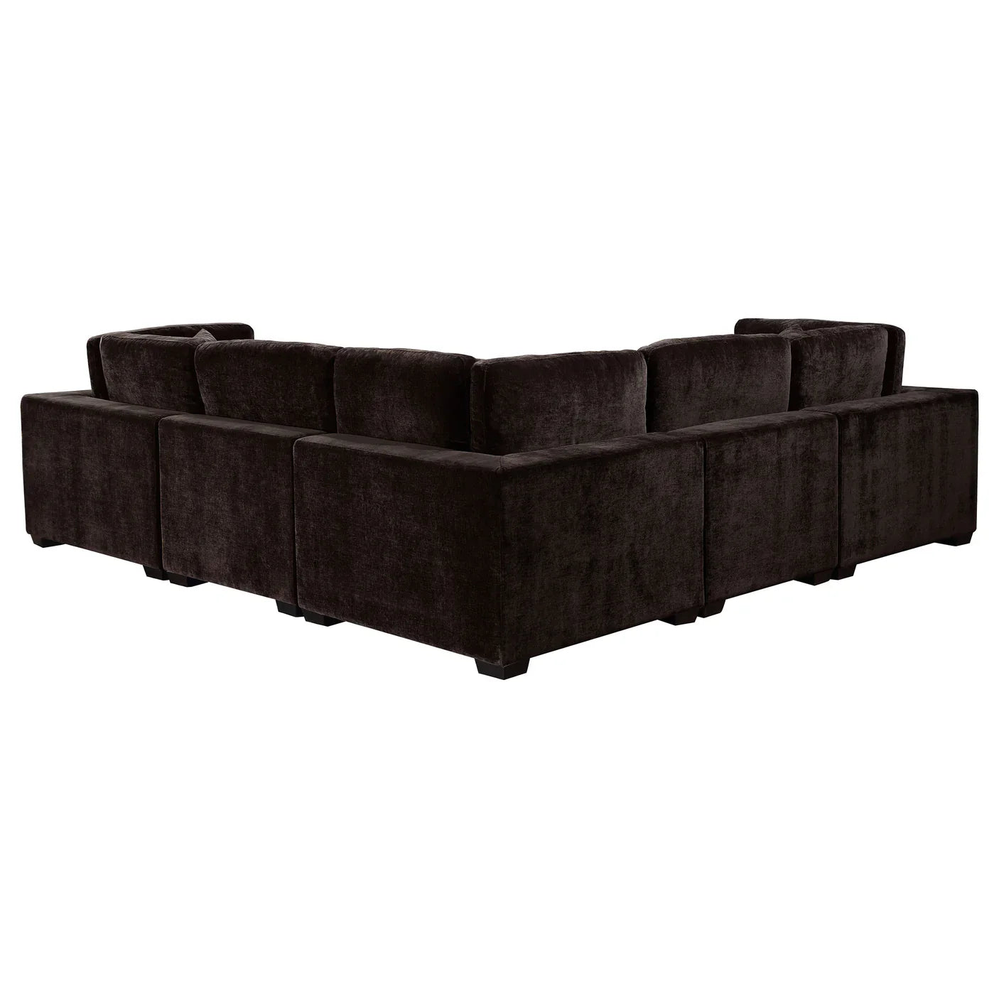 Lakeview 6pc Modular Sectional Sofa – Chocolate Velvet