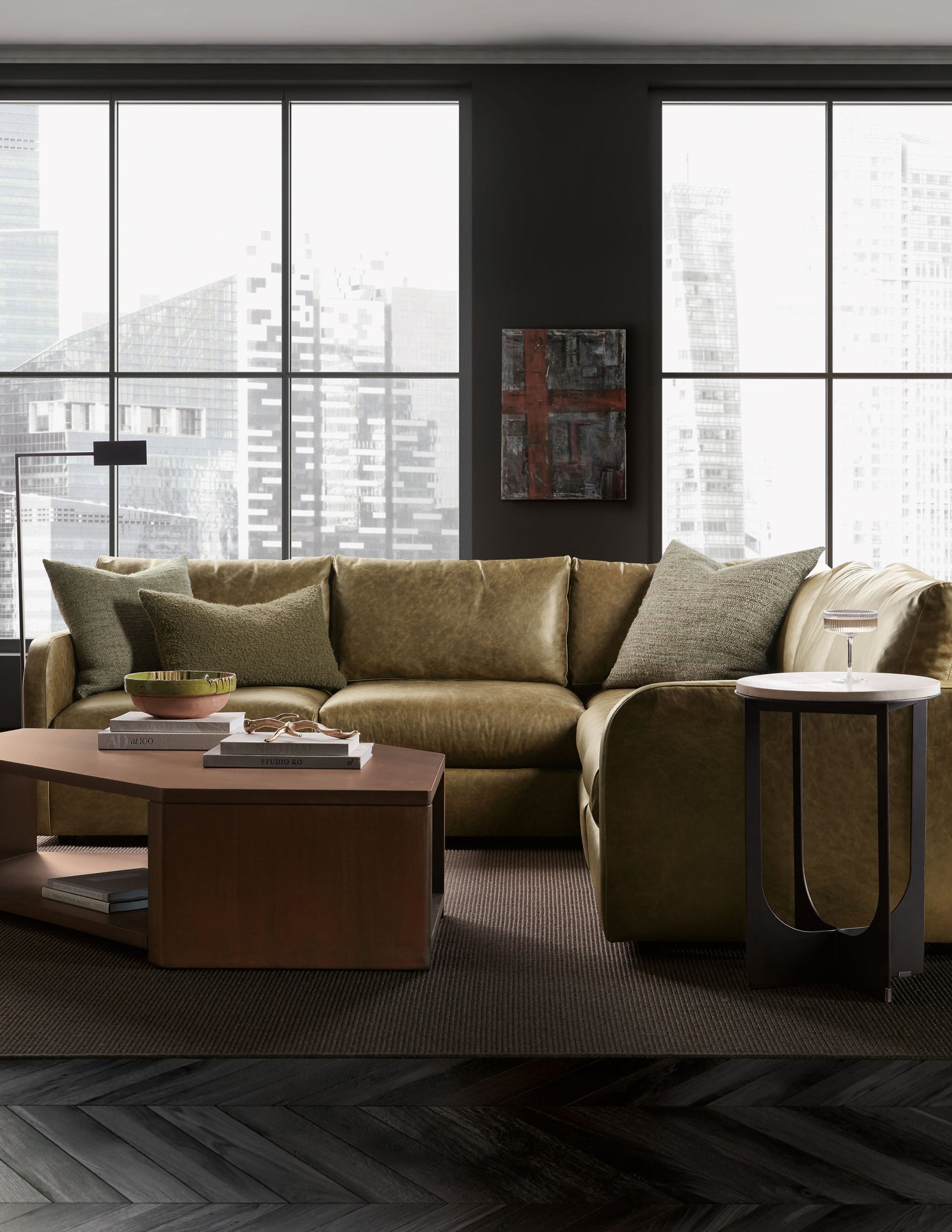 Darian Leather Sectional