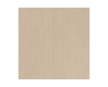 Unity Light Dining Table – Sun Drenched Oak, Travertine Base