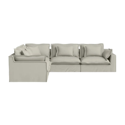 Olivia Corner Sectional in Sand – L-Shaped Modular Sofa