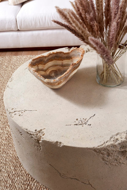 Roman Stone Formation Coffee Table – Resin & Stone Design