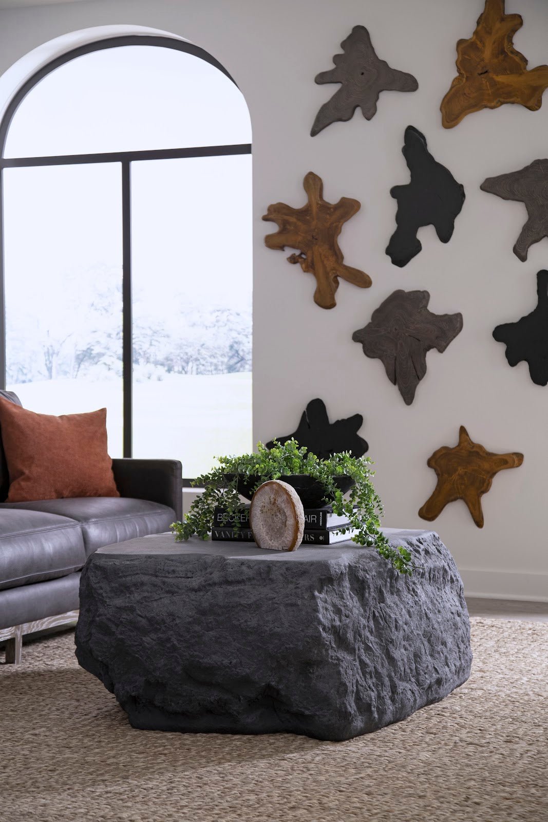 Quarry Coffee Table in Charcoal Stone