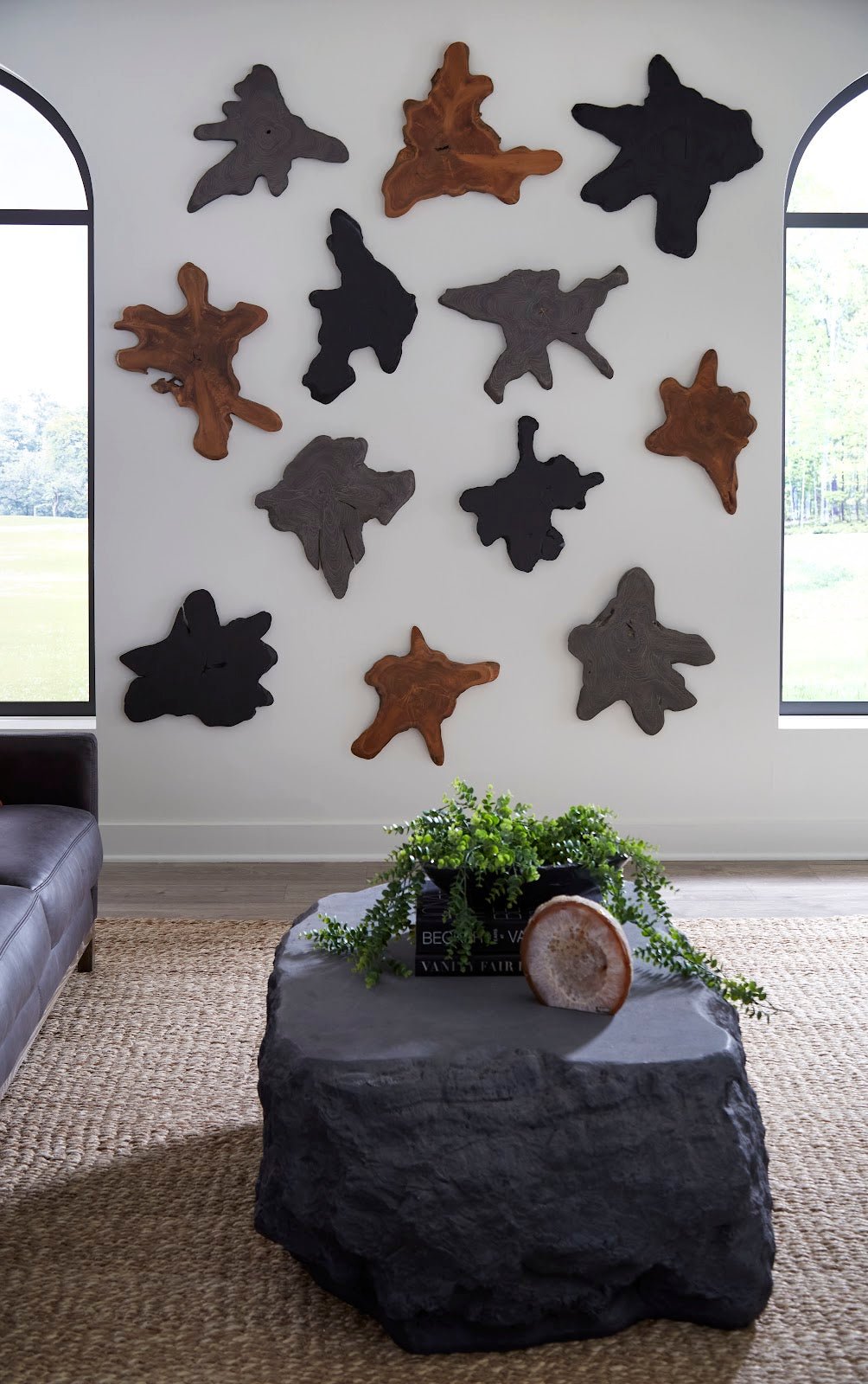Quarry Coffee Table in Charcoal Stone