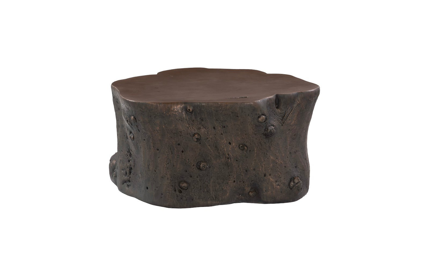 Log Coffee Table in Bronze – Modern Organic Design 36″