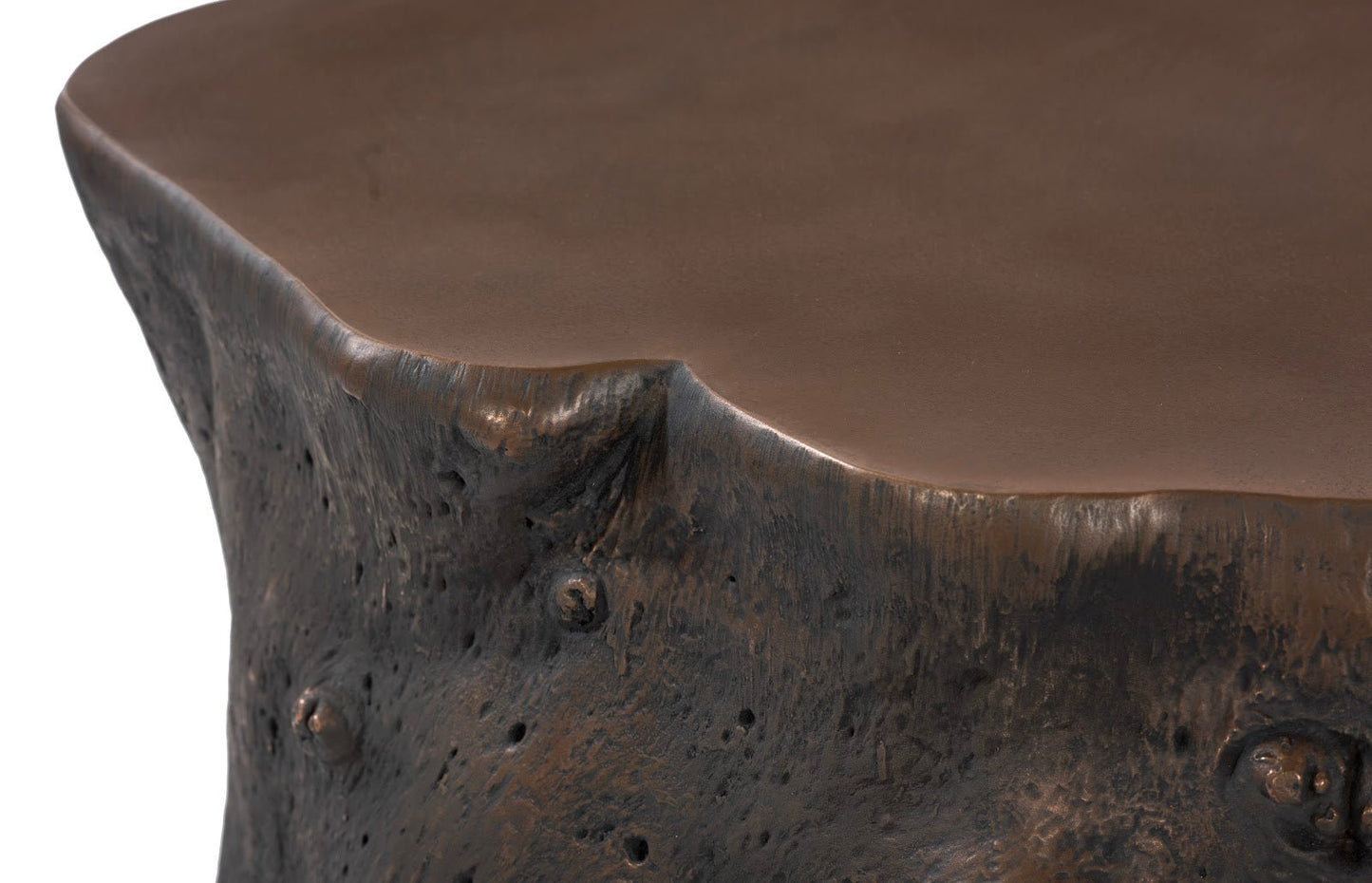 Log Coffee Table in Bronze – Modern Organic Design 36″