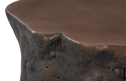 Log Coffee Table in Bronze – Modern Organic Design 36″