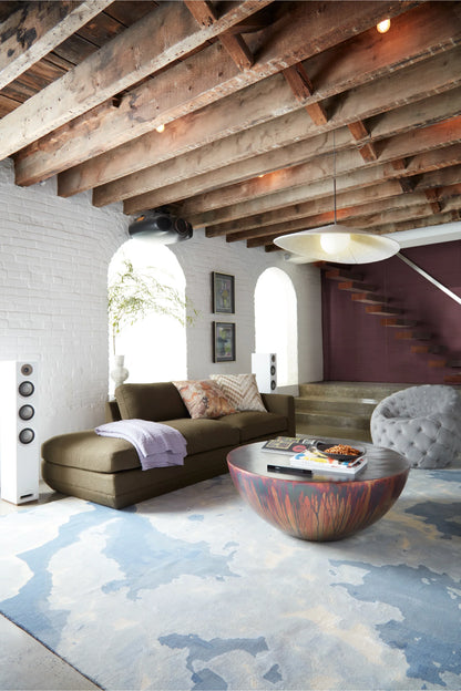 Patina Drum Coffee Table – Resin with Acid Washed Copper