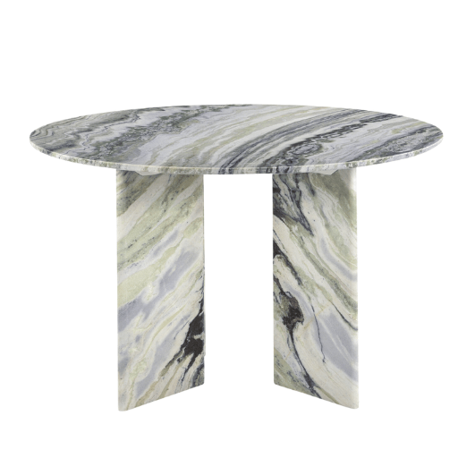 Celia 48 Round Dining Table with Green Onyx Panda Marble