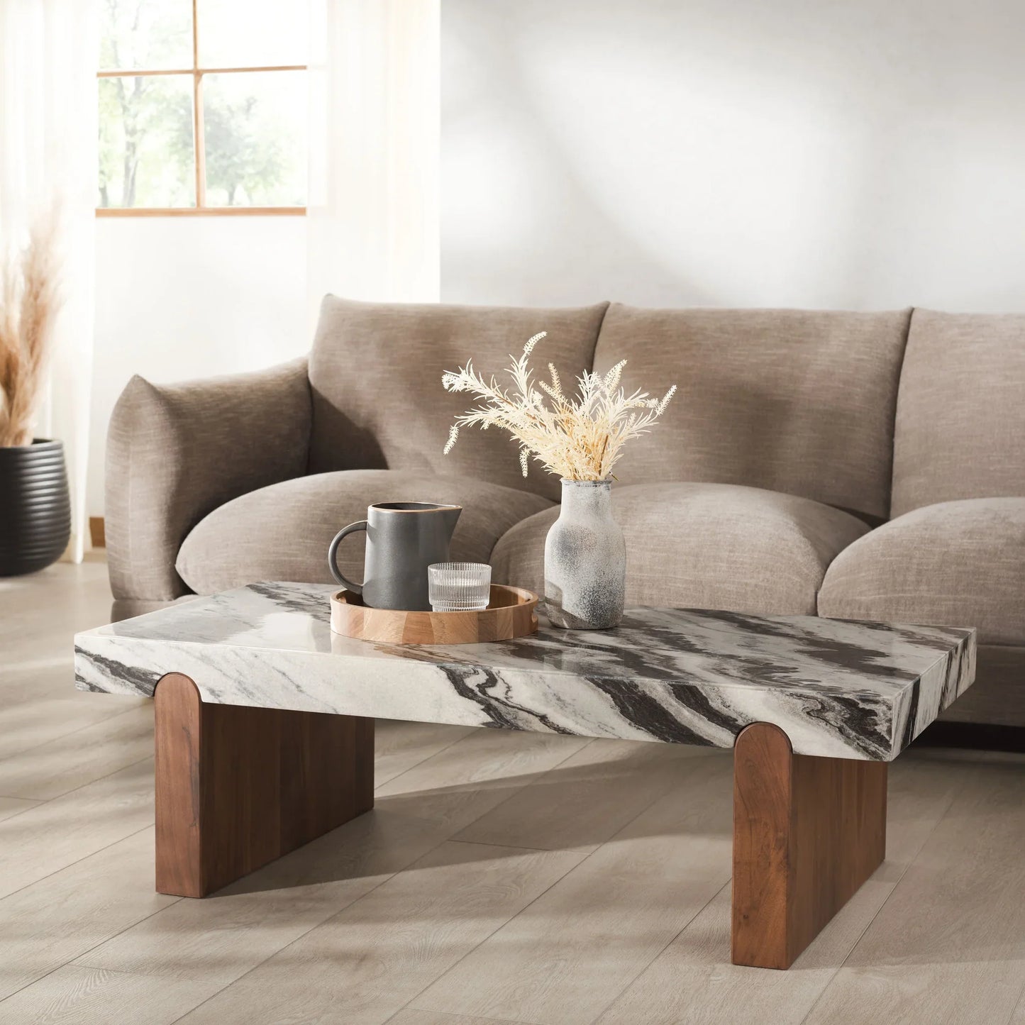 Ellebeth Marble Top Coffee Table
