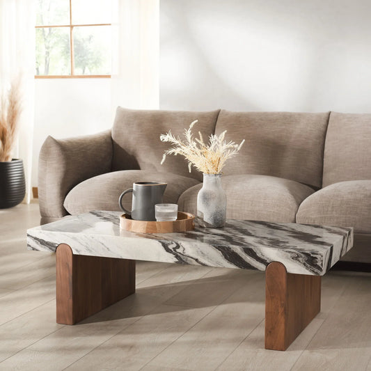 Ellebeth Marble Top Coffee Table