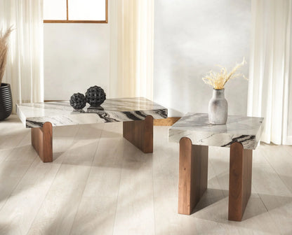 Ellebeth Marble Top Coffee Table