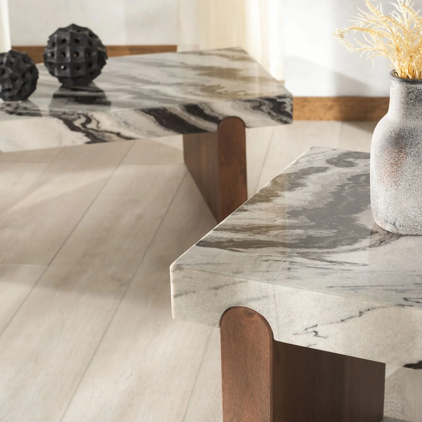 Ellebeth Marble Top Coffee Table