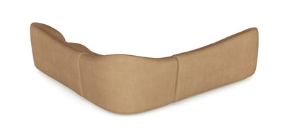 Kalahari 3-Piece Sectional – Luxurious Camel Velvet Sofa