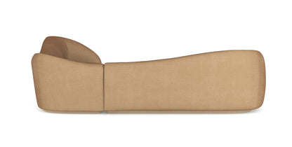 Kalahari 3-Piece Sectional – Luxurious Camel Velvet Sofa