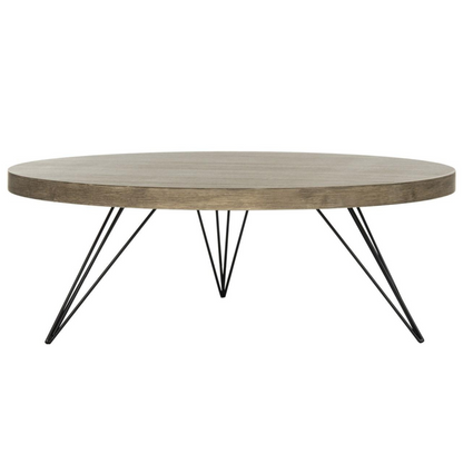 Mansel Retro Mid Century Round Coffee Table