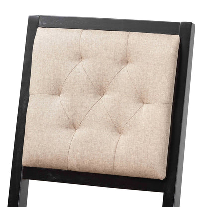 Gideon Set of 2 Dark Brown & Sand Bar Stools – Modern Design