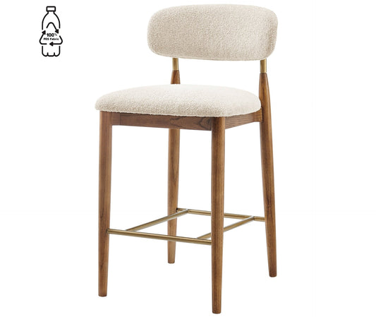 Verna Set of 2 Counter Stool in Palladian Beige