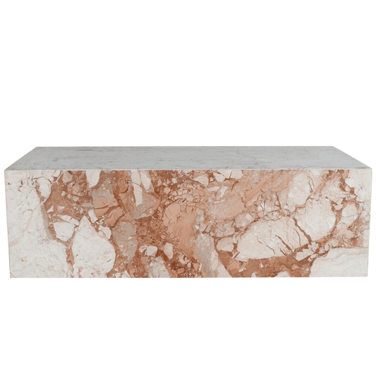 Breccia Marble Plinth Coffee Table