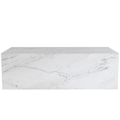 White Marble Plinth Coffee Table