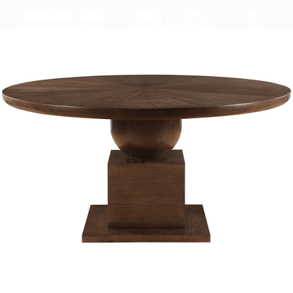 Rishal Dining Table in Brown