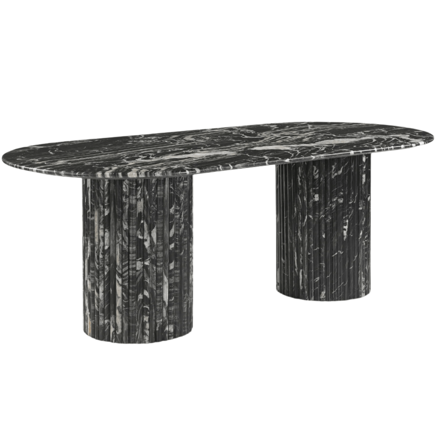 Messina Marble Dining Table in Black