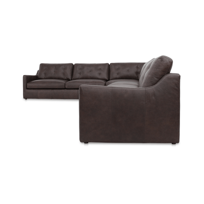 Thurlow 5 Seat Corner Modular Leather Sectional Sofa