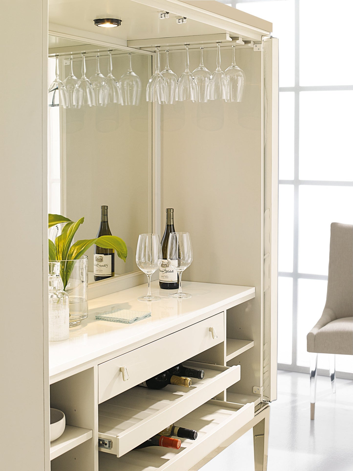 Palms Up Bar Cabinet