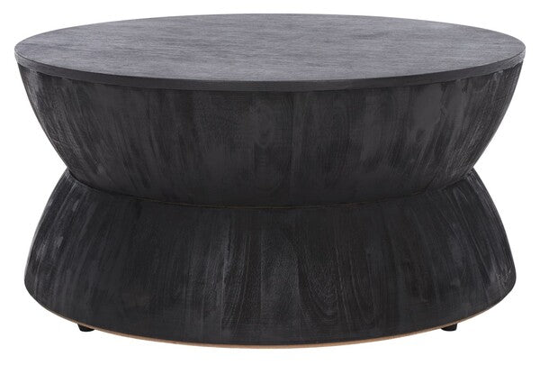 Alecto Round Coffee Table in Black