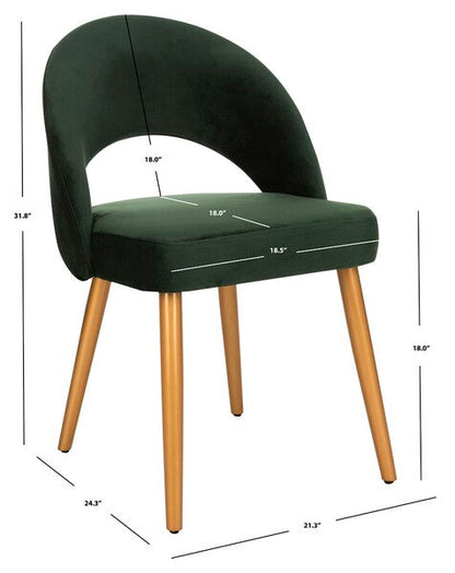 Giani Set of 2 Retro Dining Chair in Green