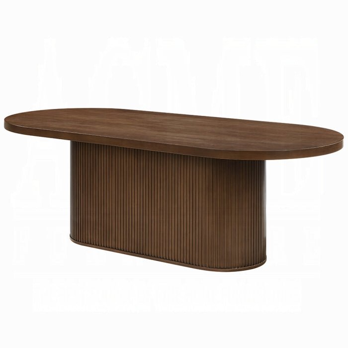 Gamarya Oval Oak Dining Table – Elegant Pedestal Design