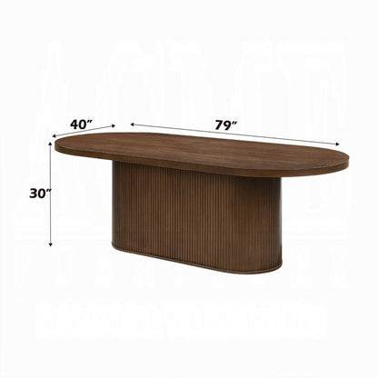 Gamarya Oval Oak Dining Table – Elegant Pedestal Design