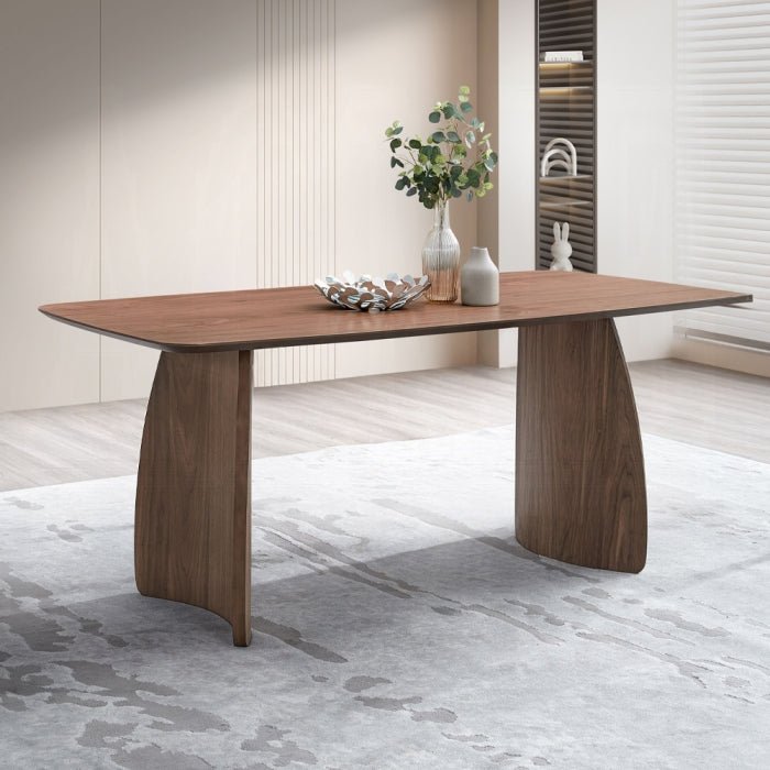 Hadasa Rectangular Walnut Dining Table